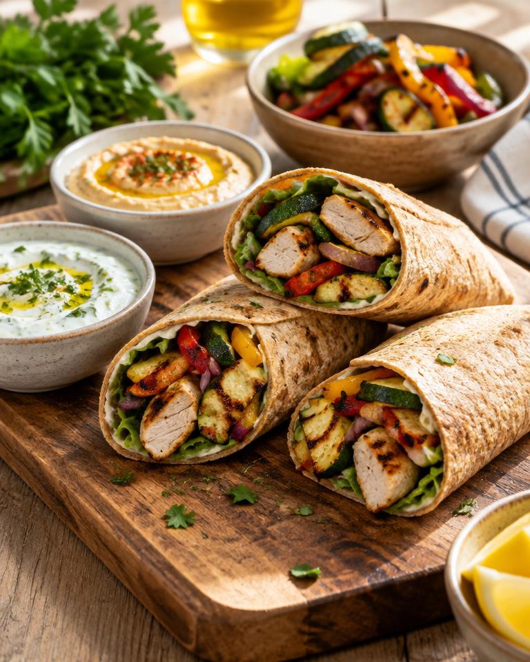 Wraps integrales con verduras